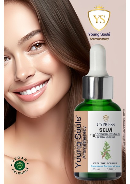 Aromatherapy Cypress Essential Oil Selvi Uçucu Yağ 20 ml