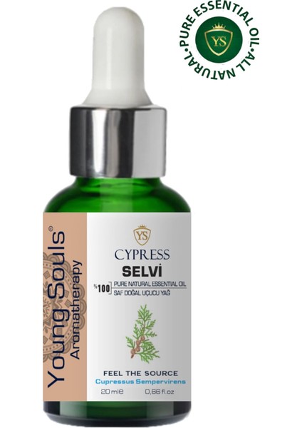 Aromatherapy Cypress Essential Oil Selvi Uçucu Yağ 20 ml