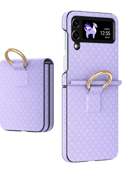 Samsung Galaxy Z 4 5g Sert Pc+Pu Anti Basılmış Yüzük Parmak Telefon Kılıfı (Yurt Dışından)