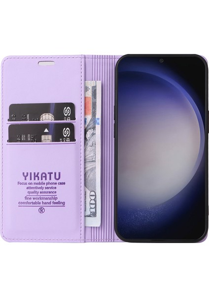 Samsung Galaxy S24 + Manyetik Otomatik Kapanış Deri Telefon Kılıfı (Yurt Dışından)