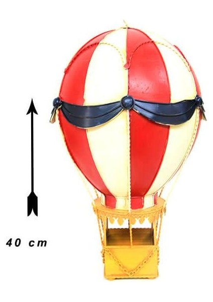 Dekoratif Metal Sıcak Hava Balonu Vintage Biblo Ev Ofis Hediyelik