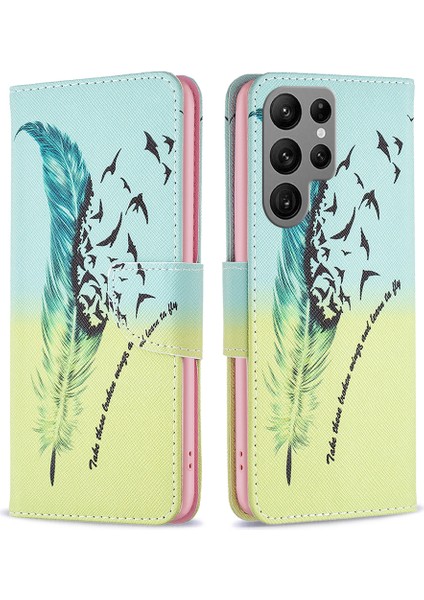 Samsung Galaxy S24 Ultra Deseni Baskı ve Kuşlar Telefon Kılıfı (Yurt Dışından)