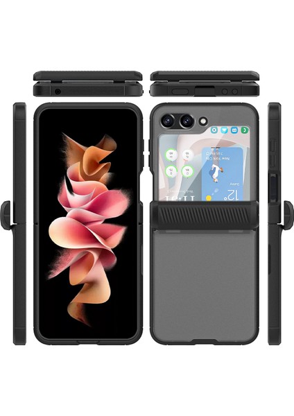 Samsung Galaxy Z 5 5g Pc+Tpu Mat Menteşe Koruma Pet Küçük Ekranlı Film Black Telefon Kılıfı (Yurt Dışından) fiyatları