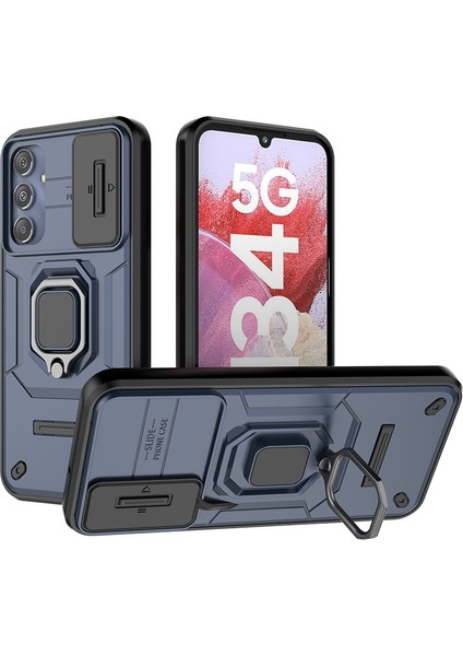 Samsung Galaxy M34 5G/F34 5g Slayt Lens Koruma Pc+Tpu Koruyucu Telefon Kılıfı (Yurt Dışından)