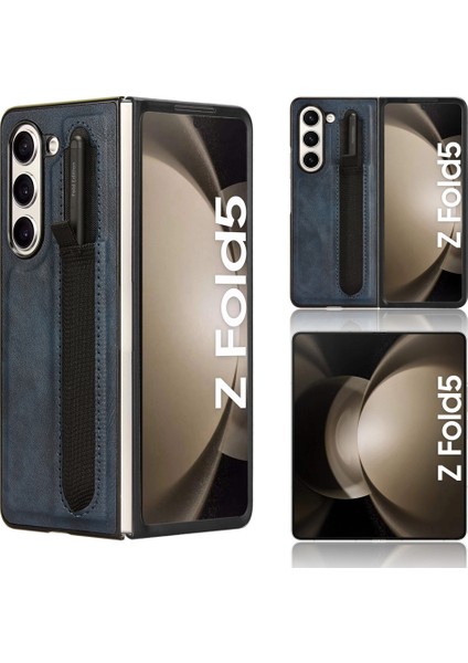 Samsung Galaxy Z Zold5 5g Retro Doku Pu Deri+Pc Telefon Kılıfı (Yurt Dışından)