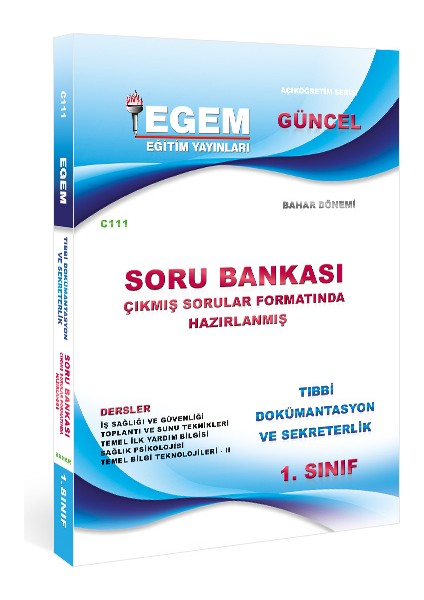 Tıbbi Dokümantasyon ve Sekreterlik Soru Bankası
