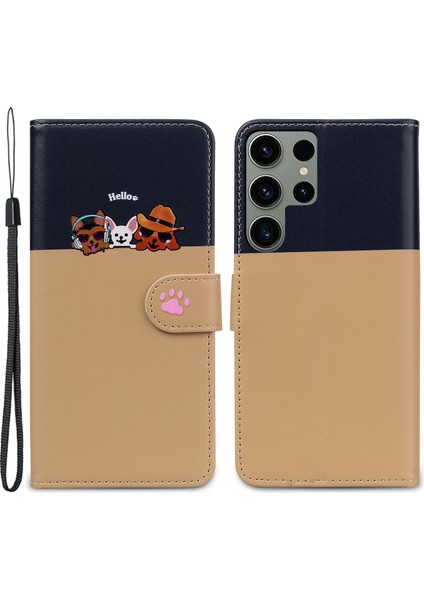 Samsung Galaxy S24 Ultra Bir Ekleme Khaki Telefon Kılıfı (Yurt Dışından)