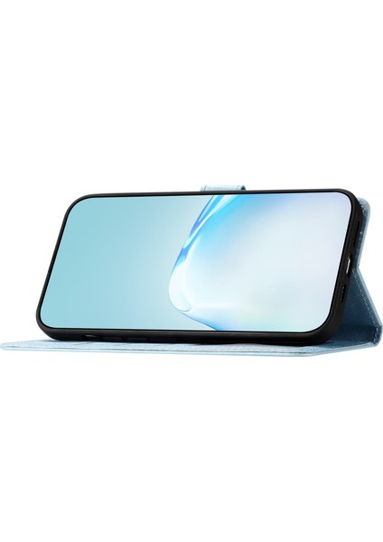 Samsung Galaxy A35 5g Kullanışlı Ipek Doku Deri Deri Sky Telefon Kılıfı (Yurt Dışından)