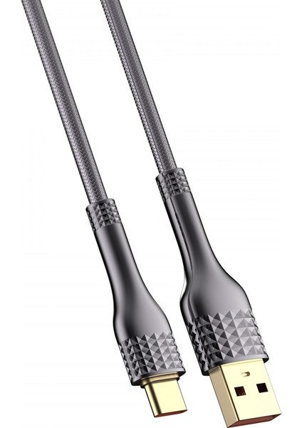 Ldnıo Hızlı Şarj Kablosu 2m Type-C Gri LS652