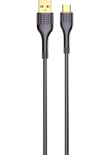 Ldnıo Hızlı Şarj Kablosu 2m Type-C Gri LS652