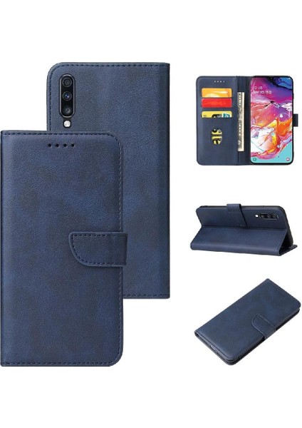 Samsung Galaxy A70 Kart Ekleme Manyetik Karbon Fiber Kart ile Kılıf (Yurt Dışından)