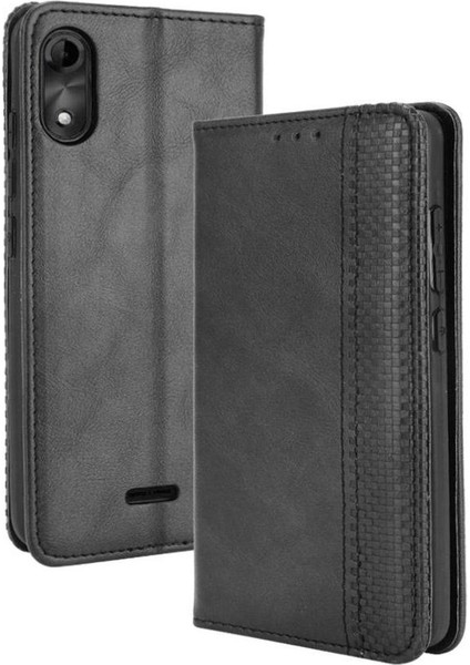 Wiko Y51 Cüzdan Pu Deri Manyetik Kapatma Için Kılıf (Yurt Dışından)