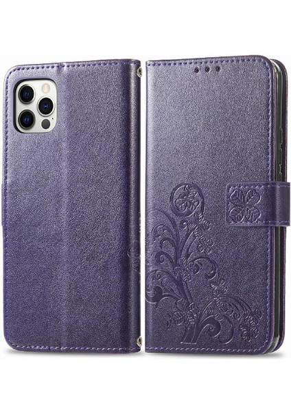 Iphone 12 Için Kılıf Promax Deri Kılıf Zarif Iş Çevirme Kapağı Dört (Yurt Dışından)