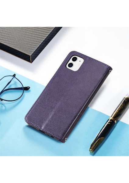 Iphone 12 Için Kılıf Mini Deri Kılıf Kapak Çevirin Zarif Iş Dört (Yurt Dışından)