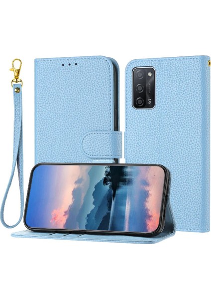 Telefon Kılıfı Için Oppo Oppo 5g Pu Deri Cüzdan Kart Yuvaları Tutucu Litchi Flip (Yurt Dışından)