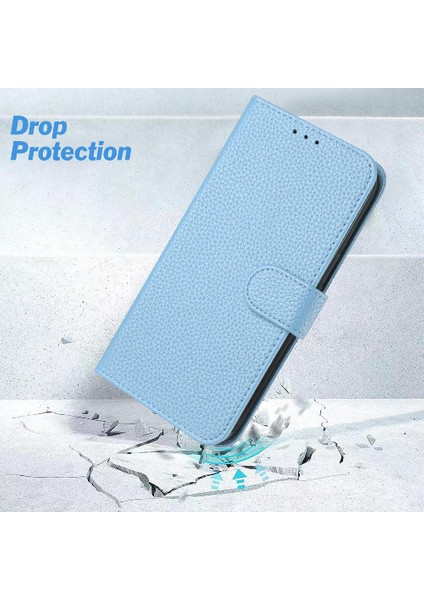 Telefon Kılıfı Için Oppo Oppo 5g Pu Deri Cüzdan Kart Yuvaları Tutucu Litchi Flip (Yurt Dışından)