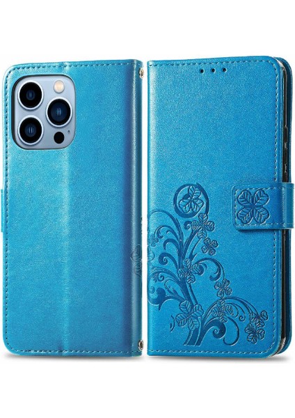 Iphone 13 Için Kılıf Pro Zarif Iş Dört Yapraklı Yonca Kısa Kayış (Yurt Dışından)