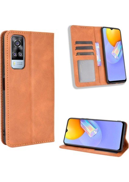 Vivo Y51/VIVO 1A Pu Deri Manyetik Kapatma Cüzdan Için Kılıf (Yurt Dışından)