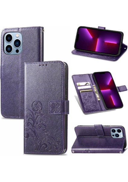 Iphone 13 Için Kılıf Pro Zarif Iş Dört Yapraklı Yonca Kısa Kayış (Yurt Dışından) modelleri