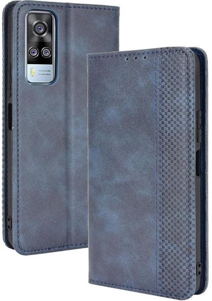 Vivo Y51/VIVO 1A Pu Deri Manyetik Kapatma Cüzdan Için Kılıf (Yurt Dışından)