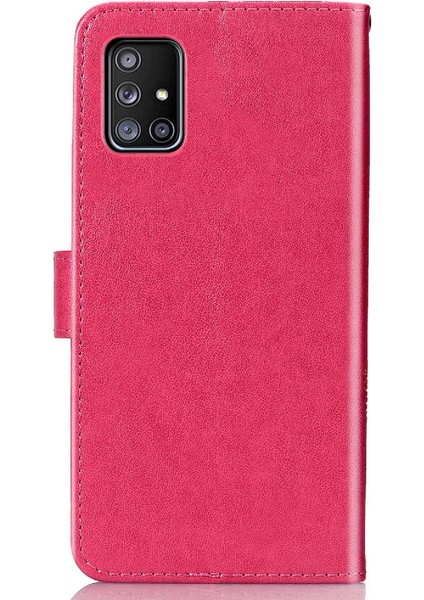 Samsung Galaxy A71 5g Zarif Iş Dört Yapraklı Yonca Flip Case (Yurt Dışından)