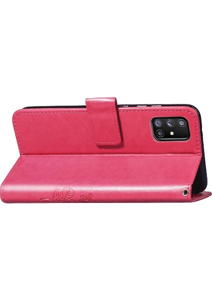 Samsung Galaxy A71 5g Zarif Iş Dört Yapraklı Yonca Flip Case (Yurt Dışından)