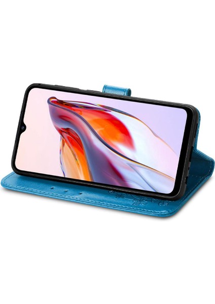 Xiaomi Redmi 12C Flip Kapak Için Kılıf Kısa Kayış Zarif Iş Dört (Yurt Dışından)