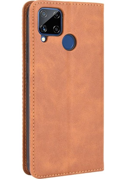 Realme C15 Manyetik Kapatma Cüzdan Pu Deri Için Kılıf (Yurt Dışından) indirimleri