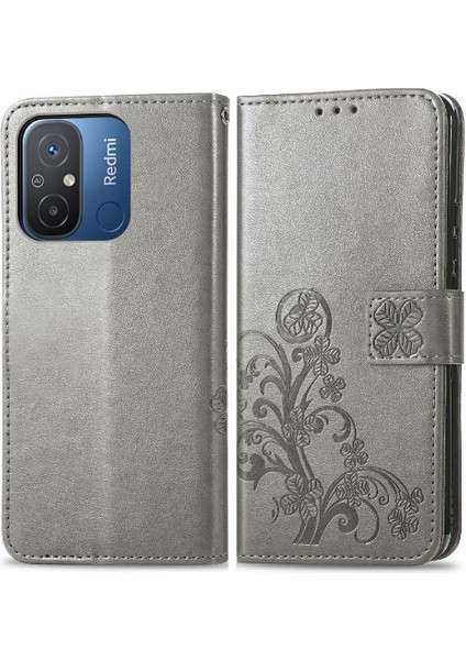 Xiaomi Redmi 12C Flip Kapak Için Kılıf Kısa Kayış Zarif Iş Dört (Yurt Dışından)