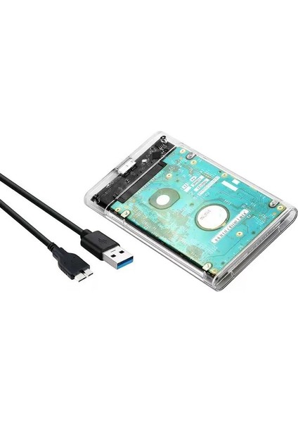 C703 USB 3.0 Şeffaf Kasa Hardisk Kutusu 2.5 Inç Sata/hdd/ssd Uyumlu