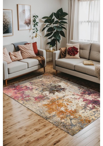 Anton Abstract Kadife Yıkanabilir Kaymaz Salon Halısı fiyatları