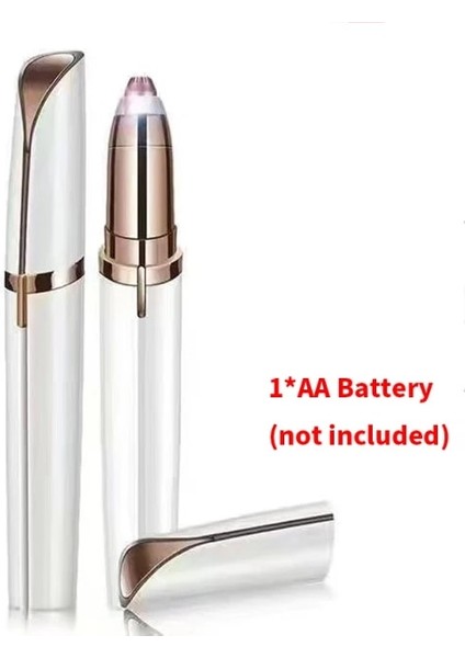 Beyaz1-Pil Tarzı Elektrikli Kaş Düzeltici Mini Kaş Epilatör Ruj Yüz Epilasyon Taşınabilir Kadın Ağrısız Jilet Jilet Aracı (Yurt Dışından)