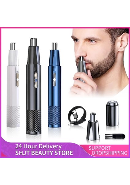 Sarı Stil Elektrikli Burun Saç Kesme Makinesi Şarj Edilebilir Çok Kinetik Tıraş Ikisi Bir Arada Unisex Tam Otomatik Yıkanabilir Tıraş Burun Düzeltici (Yurt Dışından) indirimleri