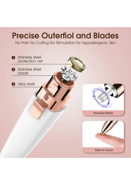 8 Adet 2 In 1 Elektrikli Led Işıklı Kaş Düzeltici USB Şarj Edilebilir Kadın Epilatör (Yurt Dışından) fiyatları