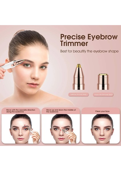 8 Adet 2 In 1 Elektrikli Led Işıklı Kaş Düzeltici USB Şarj Edilebilir Kadın Epilatör (Yurt Dışından) modelleri