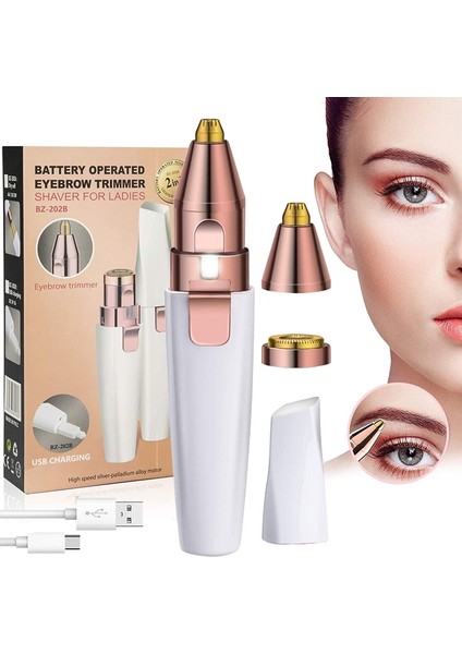 8 Adet 2 In 1 Elektrikli Led Işıklı Kaş Düzeltici USB Şarj Edilebilir Kadın Epilatör (Yurt Dışından) fırsatları