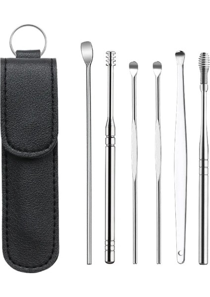 No.3 Tarzı Et Kulak Temizleyici Kulak Kiri Toplayıcı Kiti Earpick Balmumu Sökücü Piercing Kulak Kiri Küret Kaşık Kulak Temizleme Bakım Araçları Sağlık (Yurt Dışından)