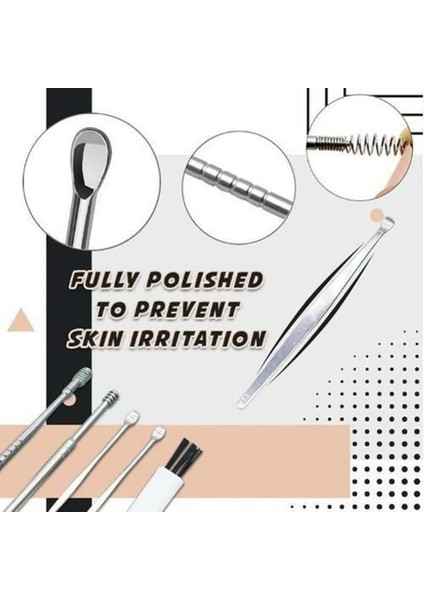No.3 Tarzı Et Kulak Temizleyici Kulak Kiri Toplayıcı Kiti Earpick Balmumu Sökücü Piercing Kulak Kiri Küret Kaşık Kulak Temizleme Bakım Araçları Sağlık (Yurt Dışından) indirimleri