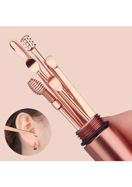 No.4 Stili Kulak Temizleyici Balmumu Temizleme Aracı Earpick Çubukları Kulak Kiri Sökücü Küret Kulak Temizleme Çubuğu Temizleme Kulak Temizleyici Kaşık Kulak Bakımı (Yurt Dışından)