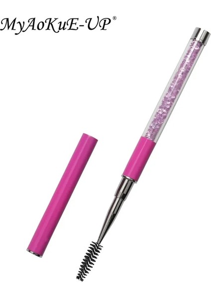 Mor Kırmızı Taklidi Kirpik Fırçası Yeniden Kullanılabilir Kirpik Fırçaları Maskara Değnek Aplikatör Kirpik Uzatma Makyaj Aracı (Yurt Dışından)