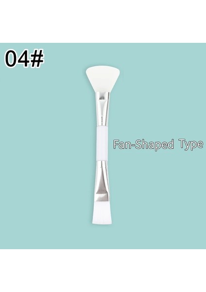 No.4 Boyutu Zzdog Osmetik Güzellik Aracı Cilt Bakımı Kapatıcı Makyaj Fırçaları Silika Jel Yün Elyaf Karıştırma Çift Uçlu Yüz Maskesi Fırçası (Yurt Dışından)