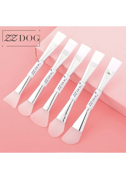 No.4 Boyutu Zzdog Osmetik Güzellik Aracı Cilt Bakımı Kapatıcı Makyaj Fırçaları Silika Jel Yün Elyaf Karıştırma Çift Uçlu Yüz Maskesi Fırçası (Yurt Dışından)