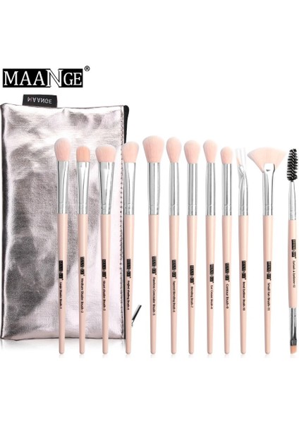 Çanta ile 12 Adet Pembe Maange Pro Göz Makyaj Fırçaları Kozmetik Çantalı Set Rose Gold Makyaj Fırçası Göz Farı Karıştırma Makyaj Fırçası Maquiagem (Yurt Dışından)