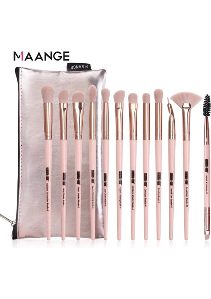 Çanta ile 12 Adet Pembe Maange Pro Göz Makyaj Fırçaları Kozmetik Çantalı Set Rose Gold Makyaj Fırçası Göz Farı Karıştırma Makyaj Fırçası Maquiagem (Yurt Dışından) fiyatları