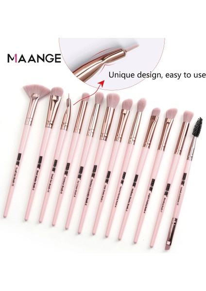 Çanta ile 12 Adet Pembe Maange Pro Göz Makyaj Fırçaları Kozmetik Çantalı Set Rose Gold Makyaj Fırçası Göz Farı Karıştırma Makyaj Fırçası Maquiagem (Yurt Dışından) fırsatları