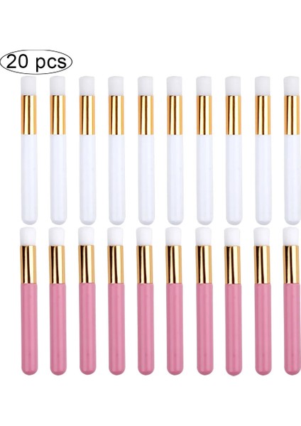 20 Adet Set1 Adet Kirpik Temizleme Kaş Fırçası Burun Derin Kirpik Şampuanı Temiz Fırça Profesyonel Kirpik Uzantıları Aracı (Yurt Dışından)