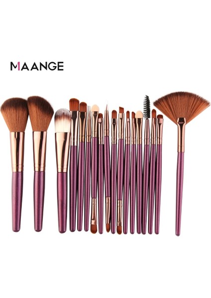 Çikolata Maange Profesyonel Osmetic Makyaj Fırçası Fondöten Göz Farı Dudak Makyaj Göz Fırçaları Seti Kiti Pinceaux Maquillage (Yurt Dışından) fırsatları