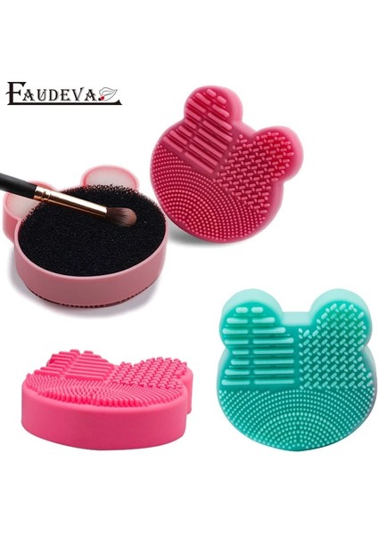 Pembe Kalp Makyaj Fırçası Temizleyici Yıkama Fırçası Pedi Temizleme Matı Kozmetik Fırça Temizleyici Evrensel Makyaj Aracı Scrubber Kutusu (Yurt Dışından) fırsatları
