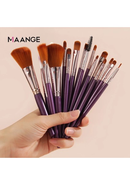 Fh-15 Adet Maange Profesyonel Osmetic Makyaj Fırçası Fondöten Göz Farı Dudak Makyaj Göz Fırçaları Seti Kiti Pinceaux Maquillage (Yurt Dışından)