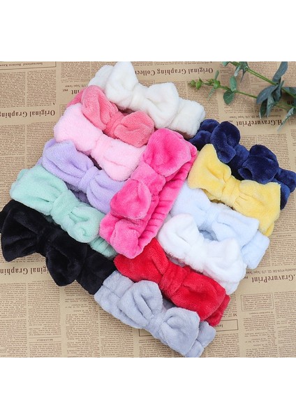 Pembe Flanel Kozmetik Bantlar Yumuşak Ilmek Elastik Saç Bandı Saç Danteli Yıkama Yüz Duşu Spa Makyaj Araçları (Yurt Dışından) fırsatları